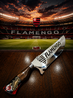 Faca aço inox 420c 10 polegadas Flamengo